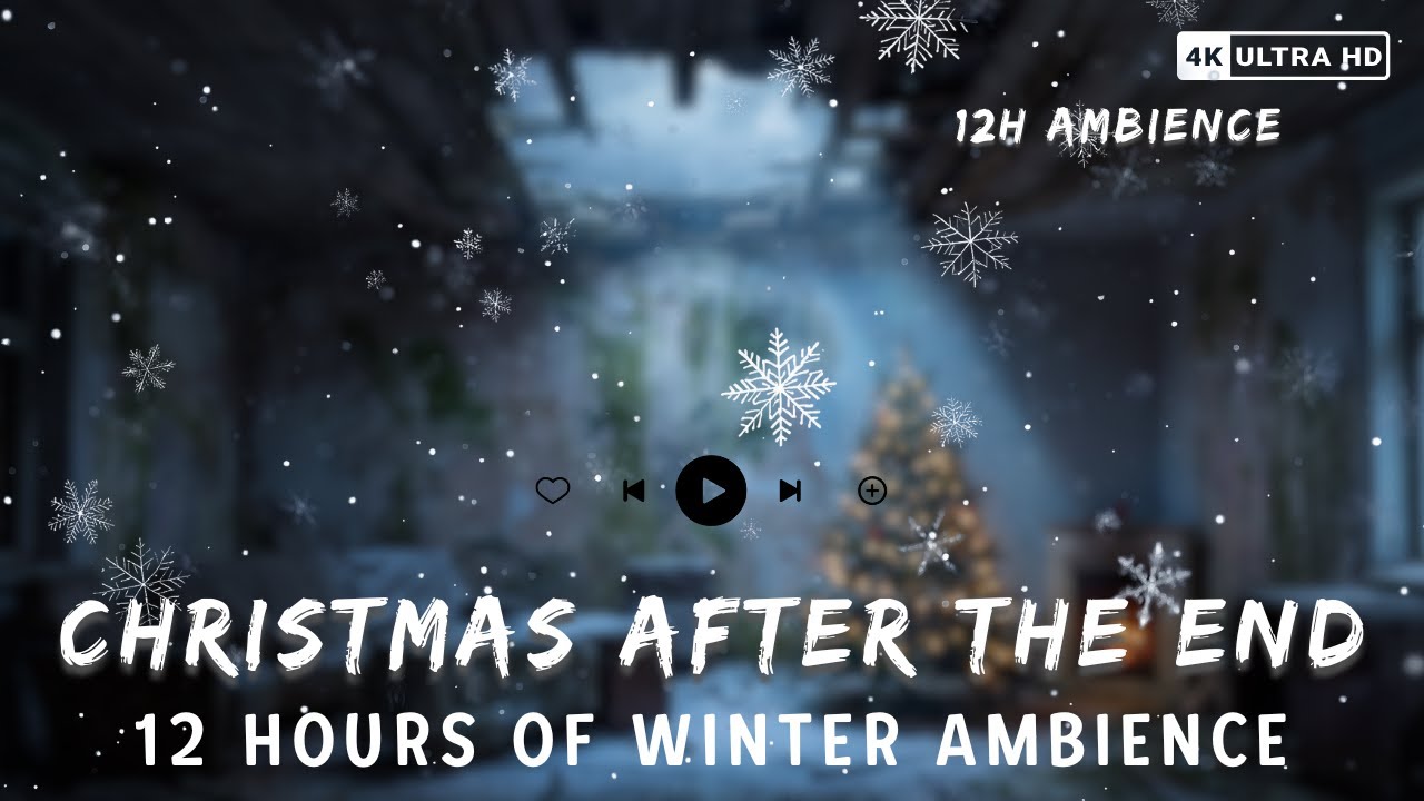 Dark Cozy Christmas ❄️🎄 Snowfall, Fireplace & Winter Ambience for Relaxing (12H)