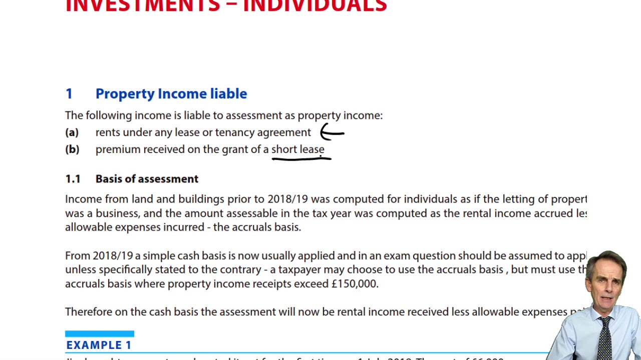 Property Assessments ACCA Taxation (TXUK) Exam FA2020 YouTube
