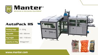 AutoPack HS (High Speed) - Bagging line for large mesh bags with onions