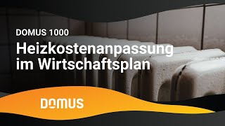 Domus 1000 Manuelle Und Prozentuale Anpassung Der Kosten Im Wirtschaftsplan