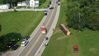 One child hurt, dozens injured - mostly students - in school bus crash near Dayton