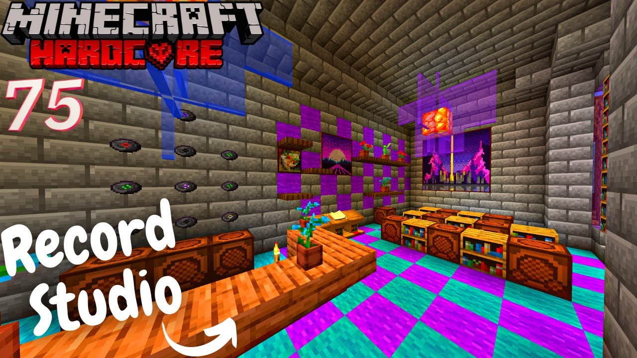 I built a RECORD STUDIO in Minecraft Hardcore! - YouTube