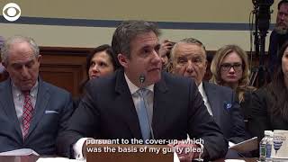 Michael Cohen says President Trump reimbursed him for alleged hush money paid to Stormy Daniels