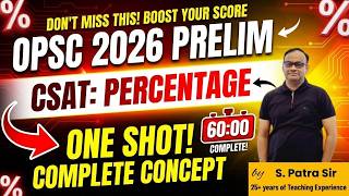CSAT Percentage for OPSC 2026 | Full Chapter One Shot | RAYACADEMY IAS