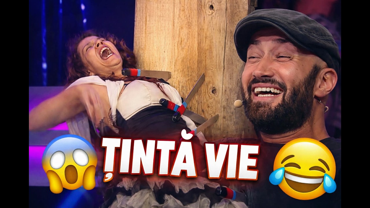 Cel mai CRINGE număr de ȚINTĂ VIE 🔪| Bendeac, criză de râs: „Nu a mai aruncat cuțite de 18 ani” 🤯