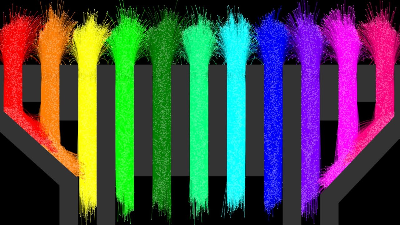 Гонка на шариках на выбывание в рамках 31-го этапа на фабрике Algodoo