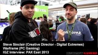 IGZ Interview: Steve Sinclair, Creative Director of  Warframe at PAX EAST 2013