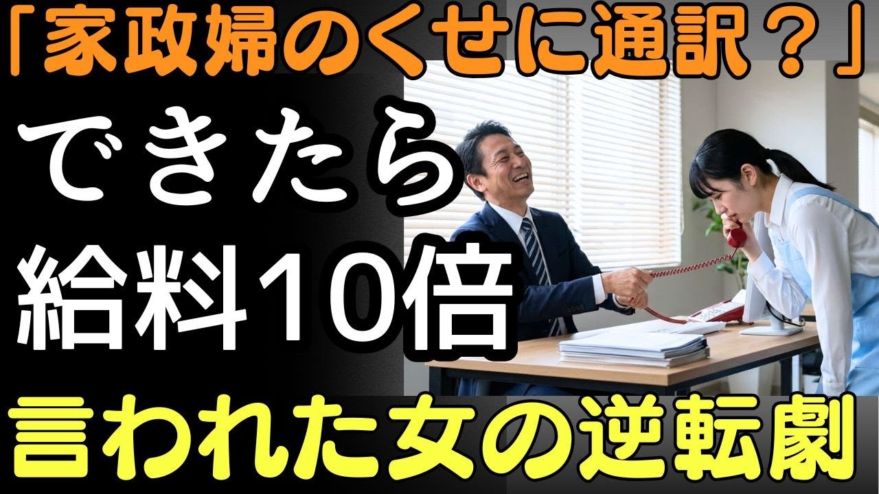 「家政婦のくせに通訳？」できたら給料10倍だと言われた女の逆転劇 | 人生の教訓