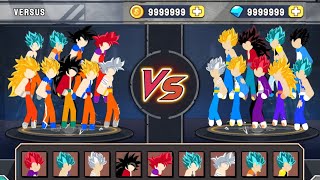 Stickman Warriors Goku All Forms vs Vegeta All Forms | New Dragon Ball Game screenshot 5