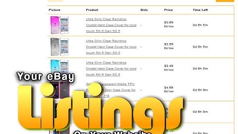 Add Your eBay Listings To Your Website