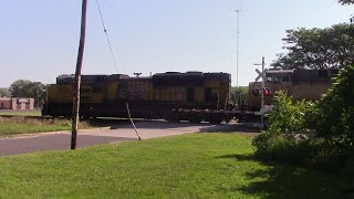 UP NB Tanker Empty with KCS Power-Manchester Trafficway