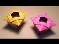 【折り紙(おりがみ)】 花瓶(箱、つぼ)の折り方 作り方 実用 入れ物