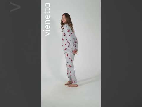Купить Байковый комплект с длинным рукавом VIENETTA 4032157054 в Украина в Lingerie.ua - Одяг для дому та відпочинку, Видео 1