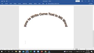 How to Write Curve Text in MS Word