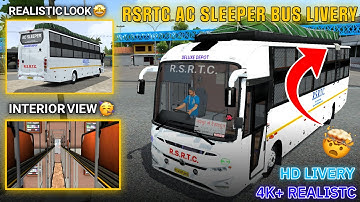 RSRTC AC SLEEPER BUS LIVERY FOR PRAKASH VEGA BUS MOD 🔥 || BUSSID MOD || BUSSID NEW MOD || BUSSID