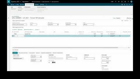 Create Customer Sales Agreements