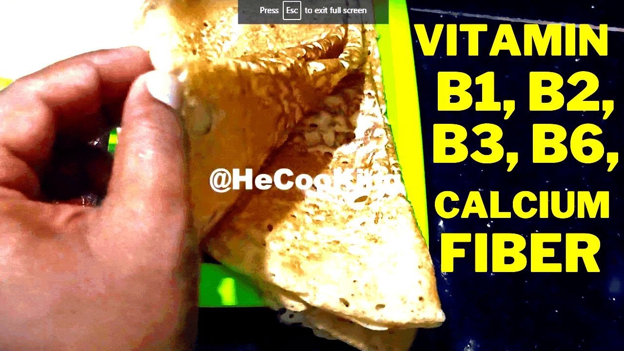 Rich Vitamins B1, B2, B3, B6, Iron, Calcium, and Fiber, Brown Rice Dosa