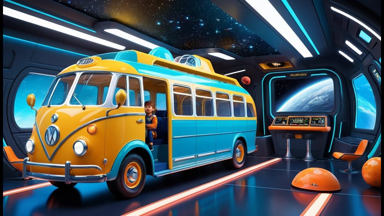 The Wheels on the Space Bus | Fun Space Song for Kids | Space Adventure Nursery Rhyme for Toddlers