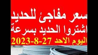 اسعار الحديد اليوم الاحد 27-8-2023 في مصر