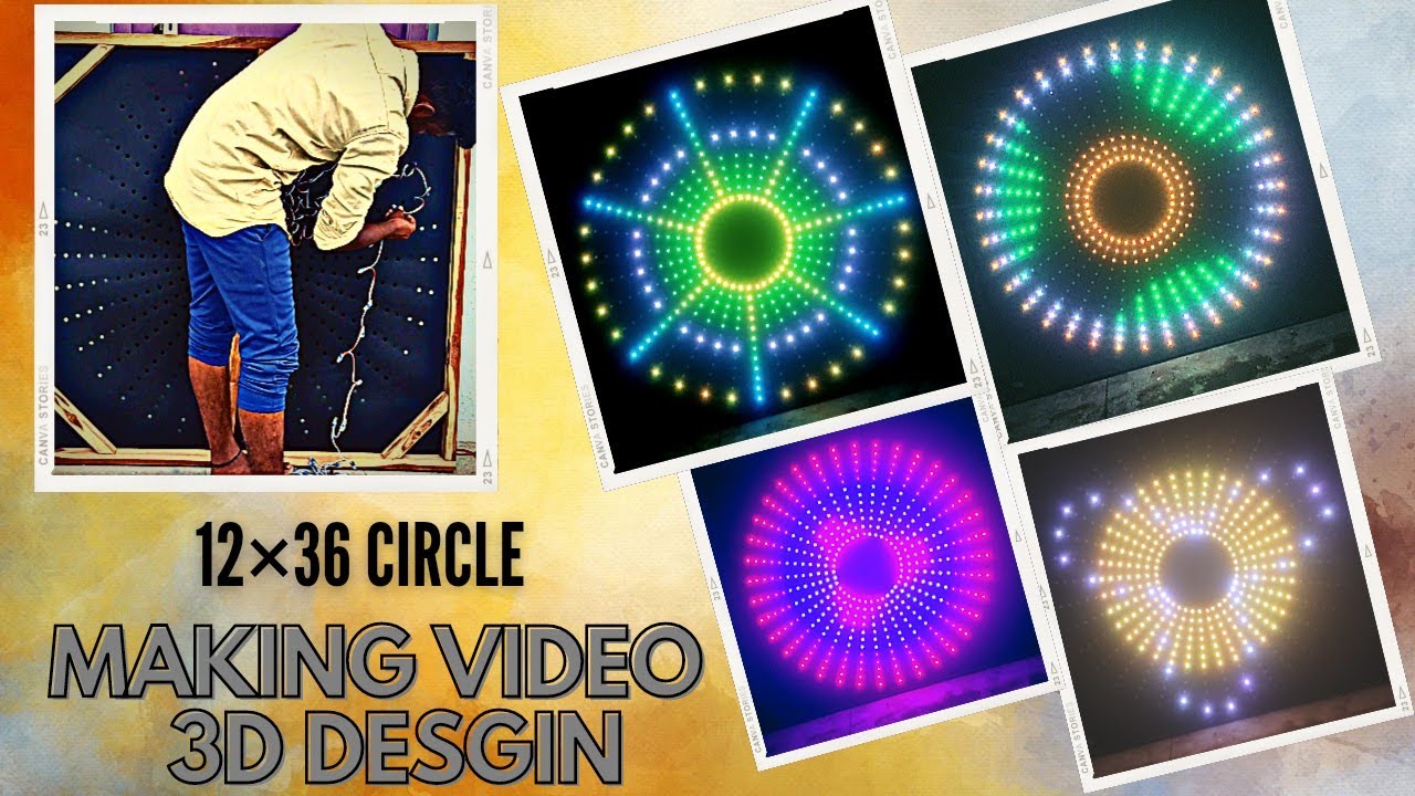 3D Design board 😱 Full tutorial 12×36 circle 🌠/Hero electro