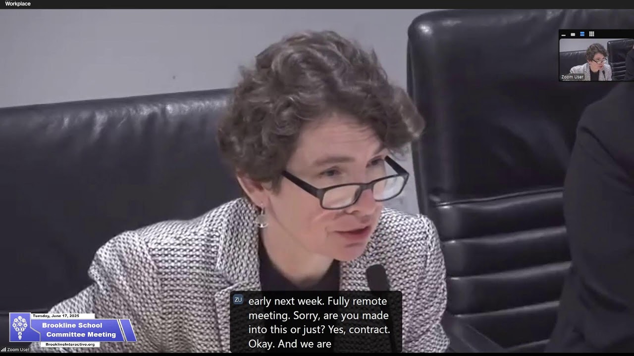 Brookline School Committee Meeting - June 17, 2025