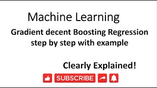 [AI-EN-11]Gradient Boosting Regression from scratch  :) || Ensemble technique|| Boosting||