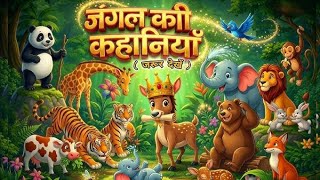 Jungle Food Mission 🐻🐰 | 3D Cartoon Story in Hindi | Teamwork Moral Story”