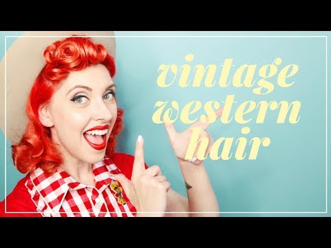 VINTAGE WESTERN INSPIRED UPDO | Hair Style for Hats