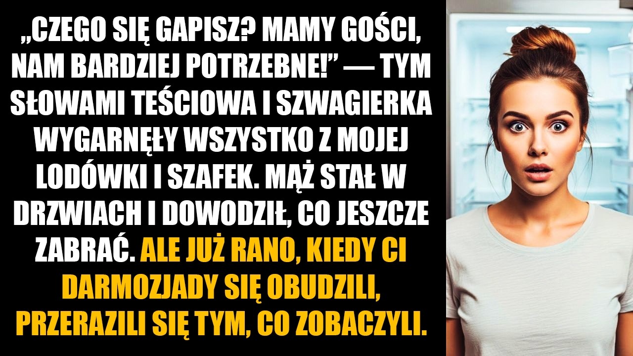 Sobotni poranek zawsze należał tylko do mnie. Kawa, spokój, idealna kuchnia – moja świątynia. Staszek spał do obiadu, a ja wracałam z wielkimi zakupami na cały miesiąc. Gdy weszłam do kuchni,...