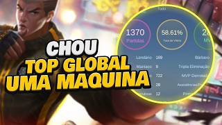 CHOU TOP 3 GLOBAL DANO MOSTROU COMO É QUE SE FAZ | Mobile Legends