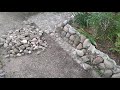 Каменный бордюр для клумбы.Часть 1