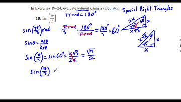 Precalculus Chapter 4.2 Exercises 19-24 Find Trigonometric Ratios using Special Right Triangles