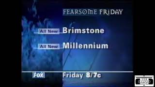 Fox Fearsome Friday Promo (Brimstone and Millennium) - Fox 1998