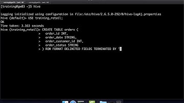 Creating and Describing Hive Tables