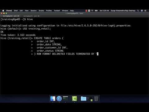 Creating and Describing Hive Tables