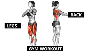 LEGS AND BACK WORKOUT | MUSCLE BUILDING WORKOUT | GYM MACHINE WORKOUT | WORKOUT FOR WOMEN