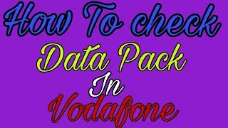 How to check data pack in Vodafone simcard screenshot 2