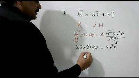 A projectile is thrown with an initial velocity of (ai + bj) m/s. if the range of the projectile