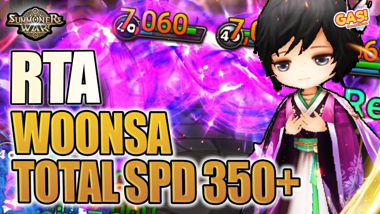 [RTA] WOONSA OUT SPD STRIP & BOOSTER! SO OP! Summoners War: Sky Arena 