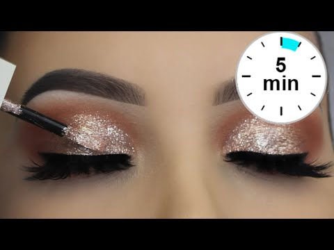 5 Minute Glitter Eye Makeup | Easiest Glitter Look Ever Version 2.