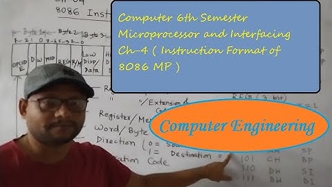Instruction Format of 8086 Microprocessor