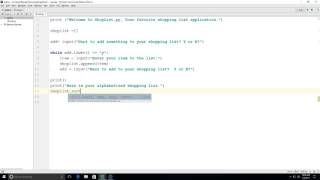 Python Practice:  Shopping List Application with Lists screenshot 5