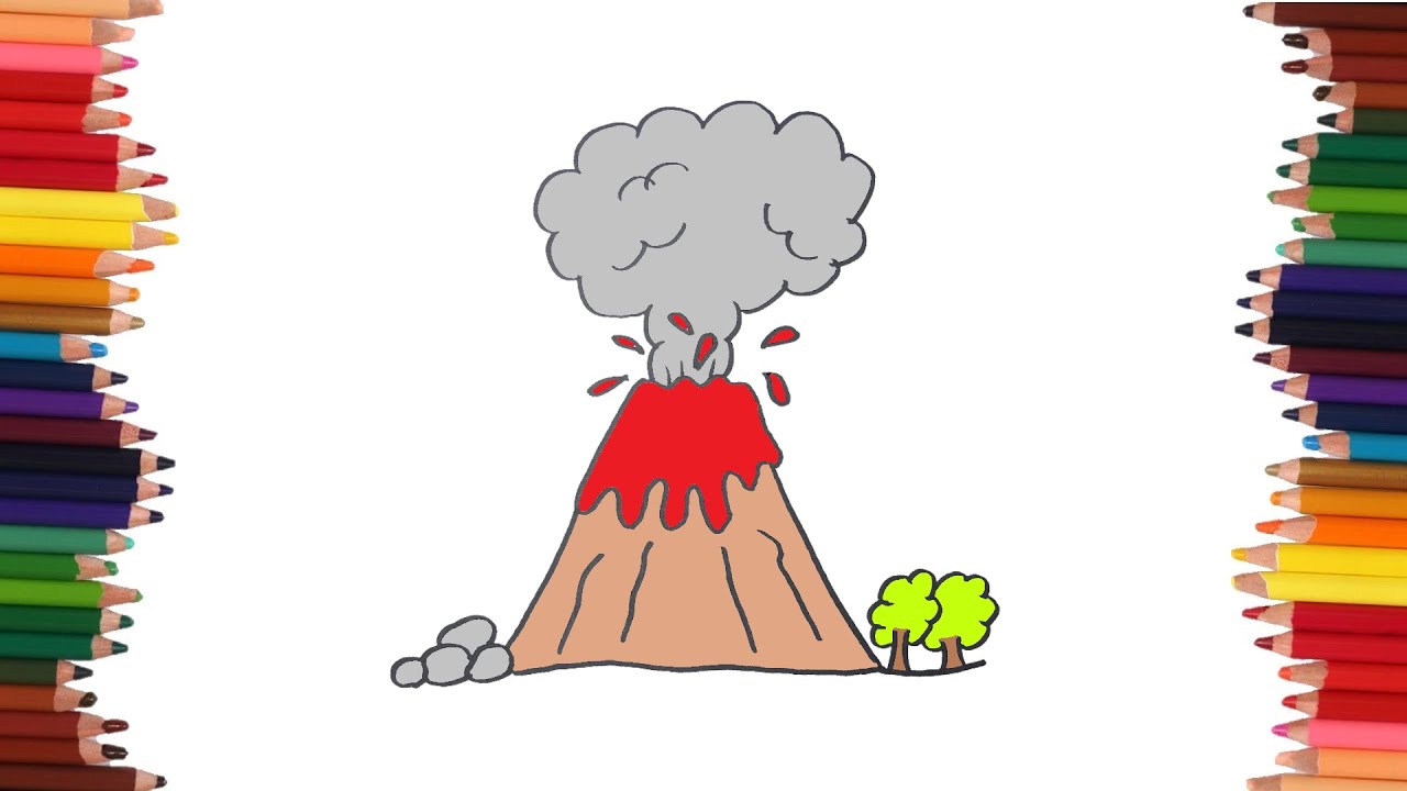 como dibujar un volcan | Dibujos faciles - thptnganamst.edu.vn