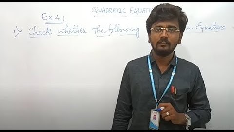 CLASS X -  MATHEMATICS - QUADRATIC EQUATION- PART 2.1 -  Mr.VAIBHAV MUTTIN 08-06-2020