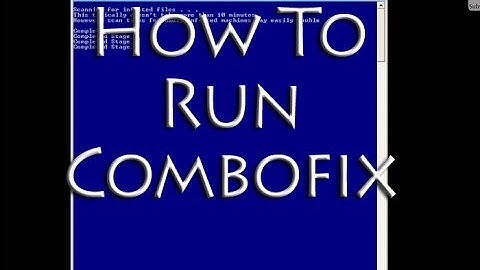 Combofix  - How to Install and Run