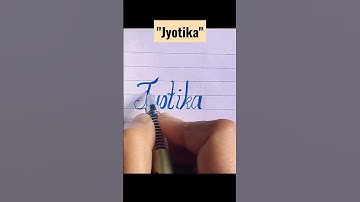 "Jyotika" beautiful name in cursive handwriting #names #cursivewriting #calligraphy #cursive #shorts