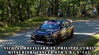 Rallye du Picodon 2023 - Mitsubishi Lancer Evo X R4 N°145 - Nicolas ROUILLARD et Philippe CUREL