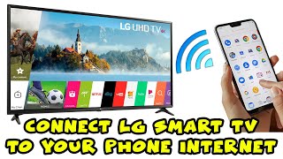 How To Connect LG Smart TV to Smartphone Wi-Fi Internet Hotspot