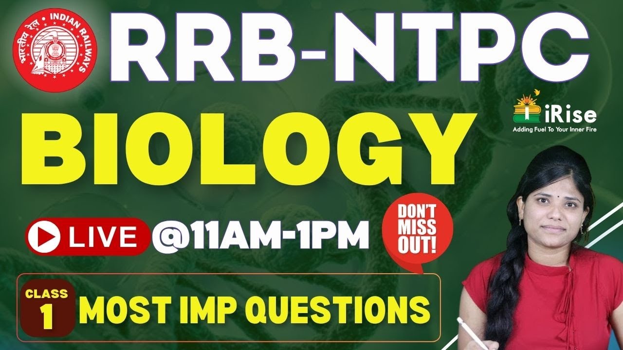🔴LIVE@11:00AM🔴HUMANBODY | BIOLOGY | MOST IMP PYQ'S | USE FULL FOR ALL COMPETITIVE EXAMS  #rrbntpc
