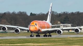 AIRBUS A380 vs. AIRBUS A380 - BLUE vs ORANGE Turtle - Which one do you like more? (4k)